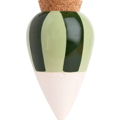 Diffuseur d'eau en argile rayé vert et blanc 25cl - Olla