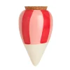 Diffuseur d'eau en argile rayé rose et rouge 25cl - Olla