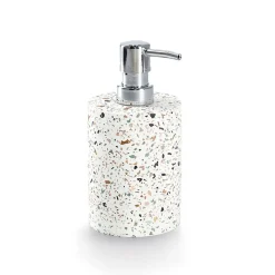 Distributeur de savon en ciment blanc h17cm