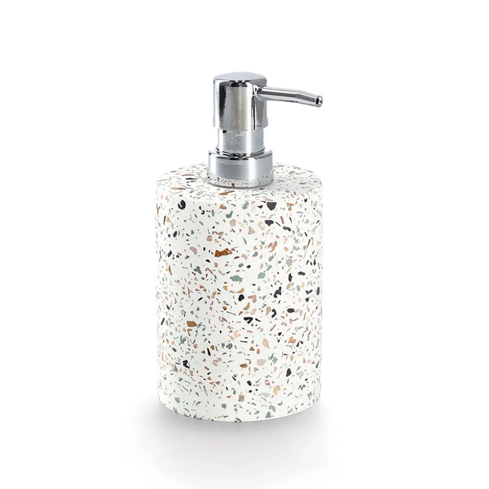 Distributeur de savon en ciment blanc h17cm