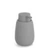 Distributeur de savon en céramique gris h14cm