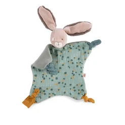 Doudou lapin en coton sauge - Trois petits lapins