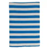 Drap de plage en coton rayé indigo et blanc 180x90cm - Palma