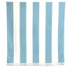 Drap de plage en coton rayé bleu ciel et blanc 90x170cm - Porto