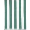 Drap de plage rayé en coton jade 90x170cm - Porto