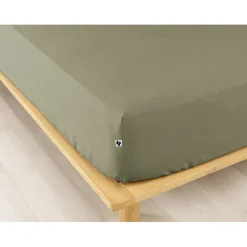 Drap housse en flanelle romarin 180x200cm - Candice