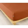 Drap housse en flanelle tomette 180x200cm - Candice