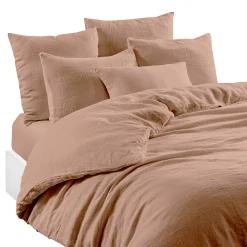 Drap housse en lin et coton cimarron 140x200cm - Limy