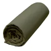 Drap housse en percale de coton kaki 140x200cm - Venezia