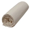Drap housse en percale de coton beige 160x200cm - Venezia