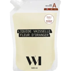 Eco-recharge liquide vaisselle fleur d'oranger 500ml
