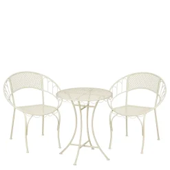 Ensemble table et chaises de jardin en fer blanc - Marseille