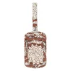 Etiquette bagage en coton rouge - Flaura