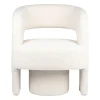 Fauteuil avec tabouret bouclette ecru - Organic