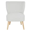 Fauteuil bouclette blanc - Eleonor