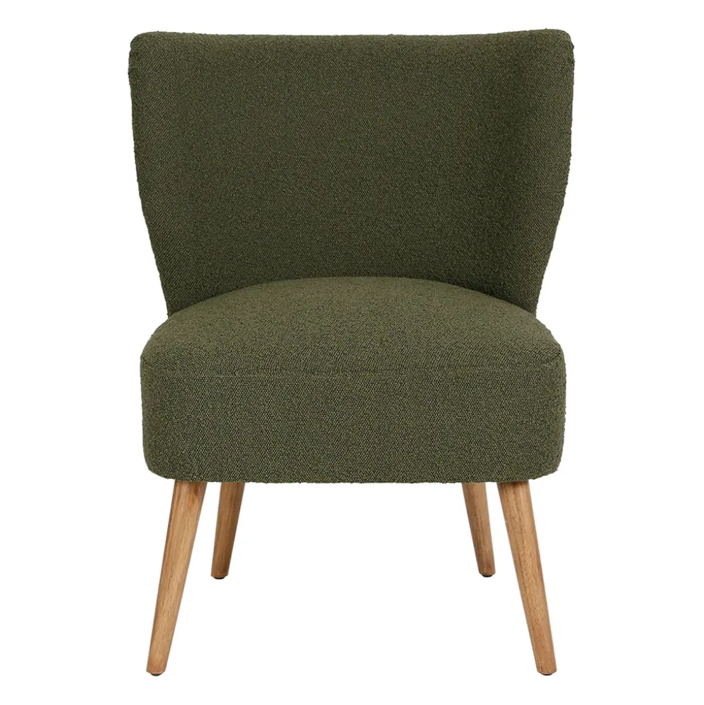 Fauteuil bouclette vert - Eleonor