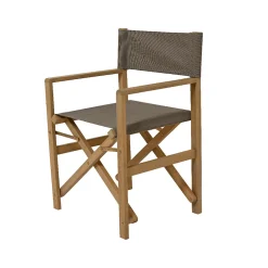 Fauteuil de jardin pliant en bois d'acacia taupe - Liverno