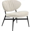 Fauteuil en tissu beige - Burma