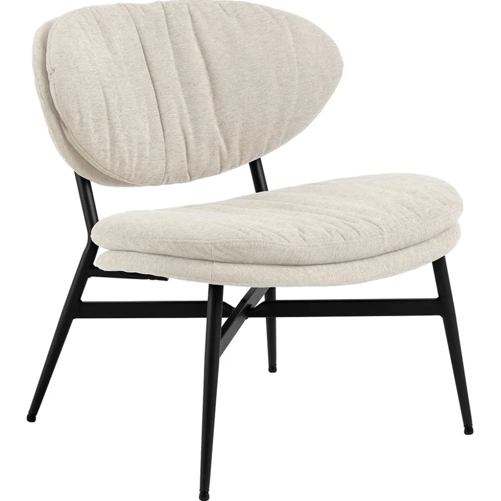 Fauteuil en tissu beige - Burma