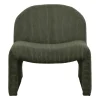 Fauteuil en tissu côtelé vert - Minimal