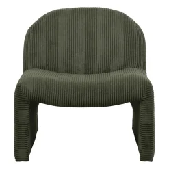 Fauteuil en tissu côtelé vert - Minimal