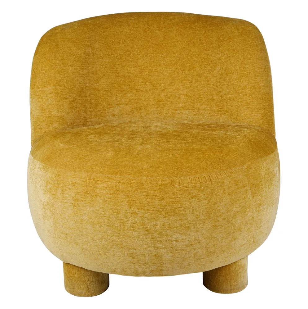 Fauteuil en tissu moutarde - Botanik
