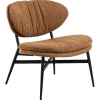 Fauteuil en tissu terracotta - Burma