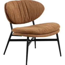 Fauteuil en tissu terracotta - Burma