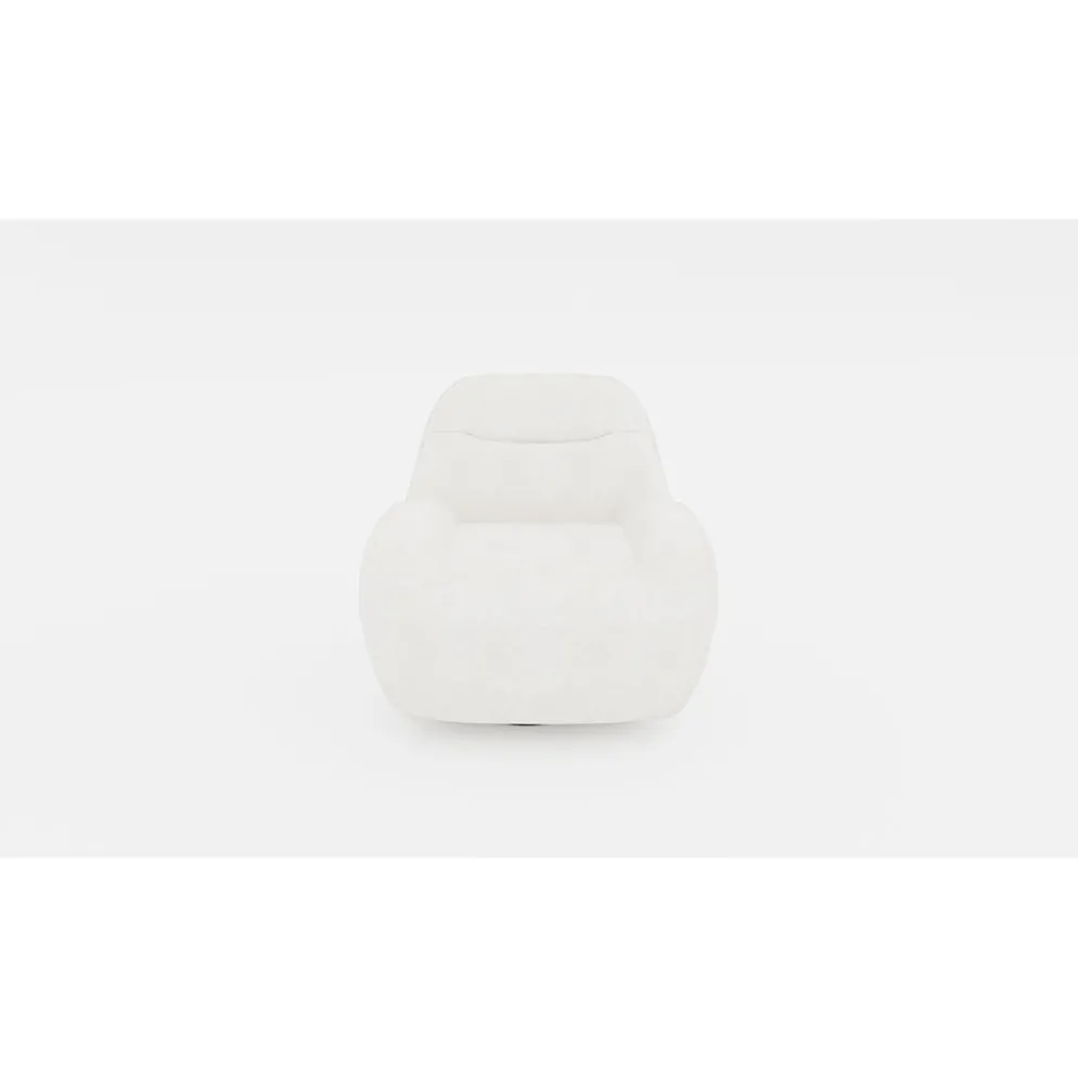 Fauteuil Korgan - Tissu Bouclé - Raven Ivoire