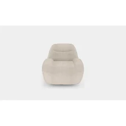 Fauteuil Korgan - Tissu Velouté - Dany Ecru