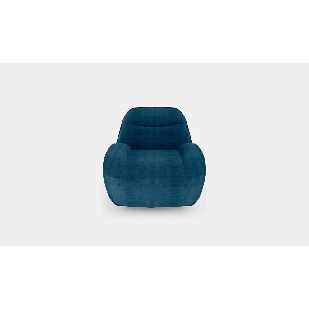 Fauteuil Korgan - Tissu Velouté - Dany Bleu