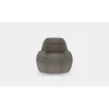 Fauteuil Korgan - Tissu Velouté - Dany Gris anthracite