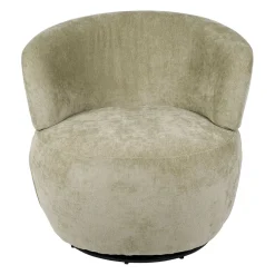 Fauteuil pivotant en tissu vert d'eau - Zeline