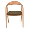 Fauteuil repas en tissu kaki - Revano