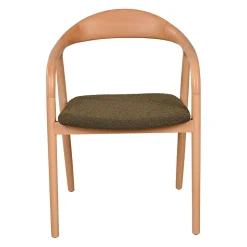 Fauteuil repas en tissu kaki - Revano