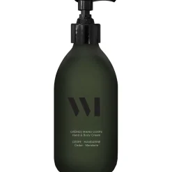 Flacon en verre Crème mains & corps cèdre - mandarine 290ml