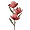 Fleur artificielle alcila grenat et doré h90cm