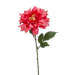 Fleur artificielle dahlia rose h60cm