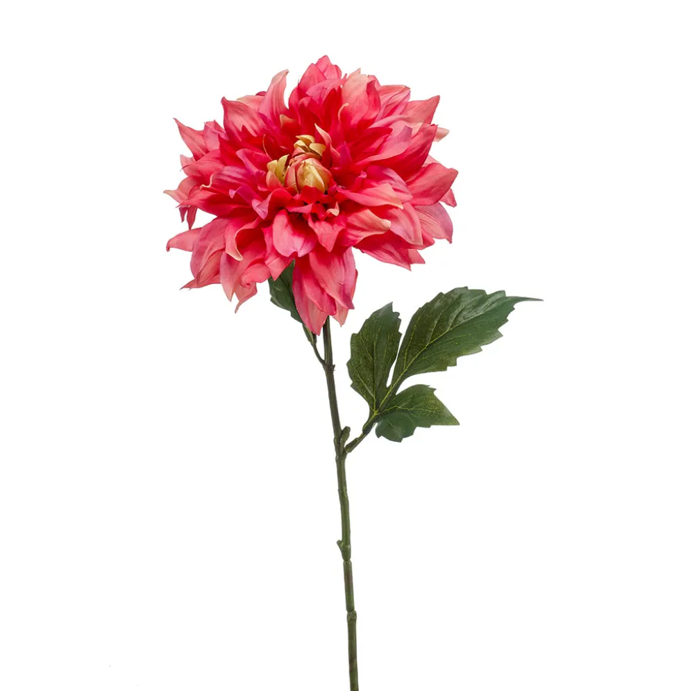 Fleur artificielle dahlia rose h60cm