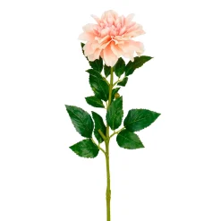 Fleur artificielle Dalhia en tissu saumon h59cm