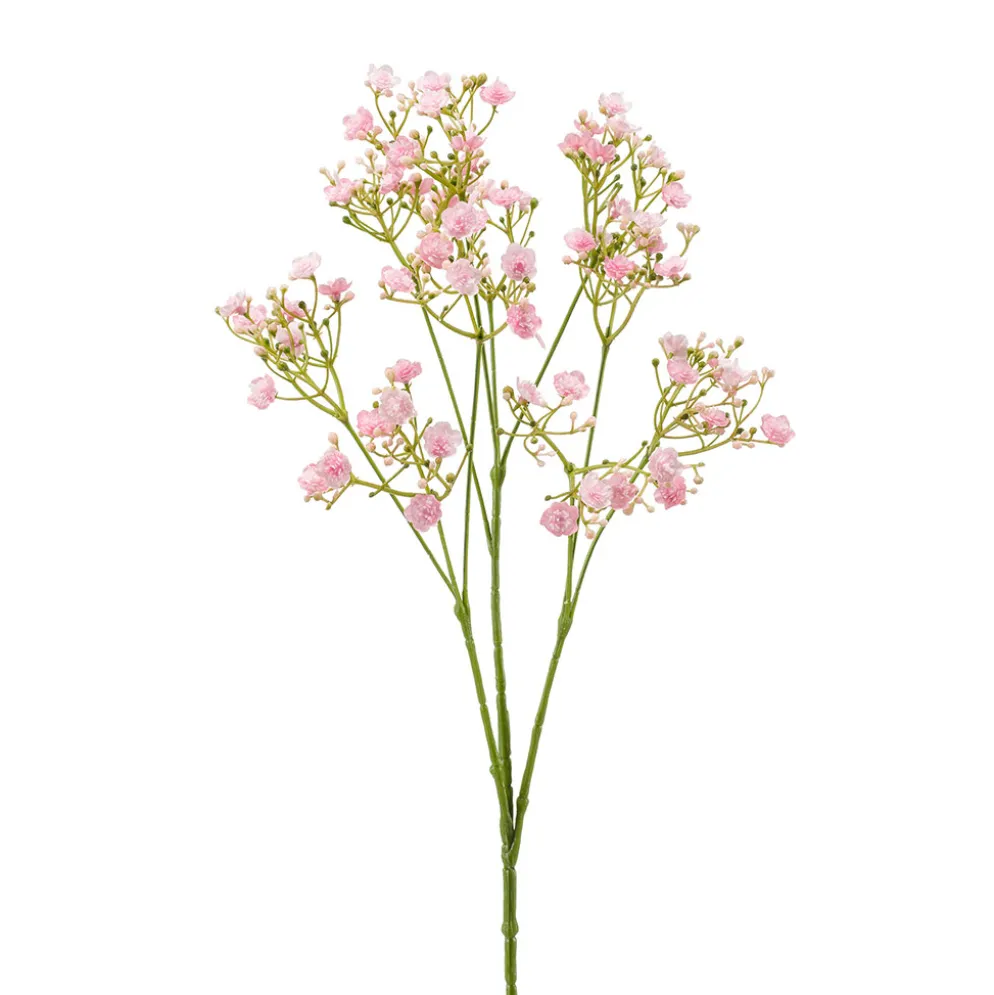 Fleur artificielle gypsophile rose h68cm