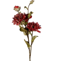 Fleur artificielle hélianthe rouge bordeaux h65cm
