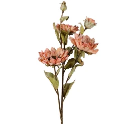 Fleur artificielle hélianthe vieux rose h65cm