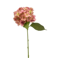 Fleur artificielle hortensia vieux rose h50cm