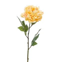 Fleur artificielle pivoine jaune h77cm