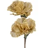 Fleur artificielle sabal en tissu sable h90cm
