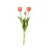 Fleur artificielle tulipe pêche h48cm