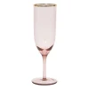 Flute en verre figue et doré 25cl - Funny