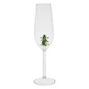 Flute sapin en verre borosilicate vert 25cl - Noel