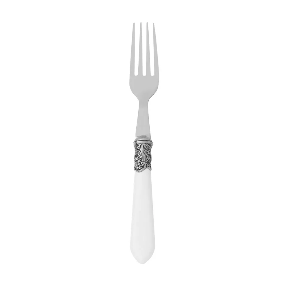 Fourchette en inox blanc - baroque